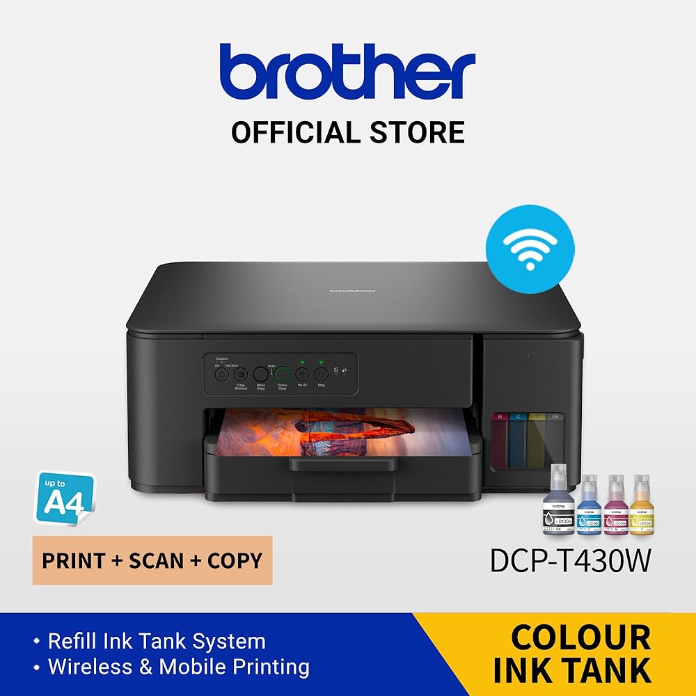 Brother DCP‐T430W Ink Tank Wireless Multifunction Printer
